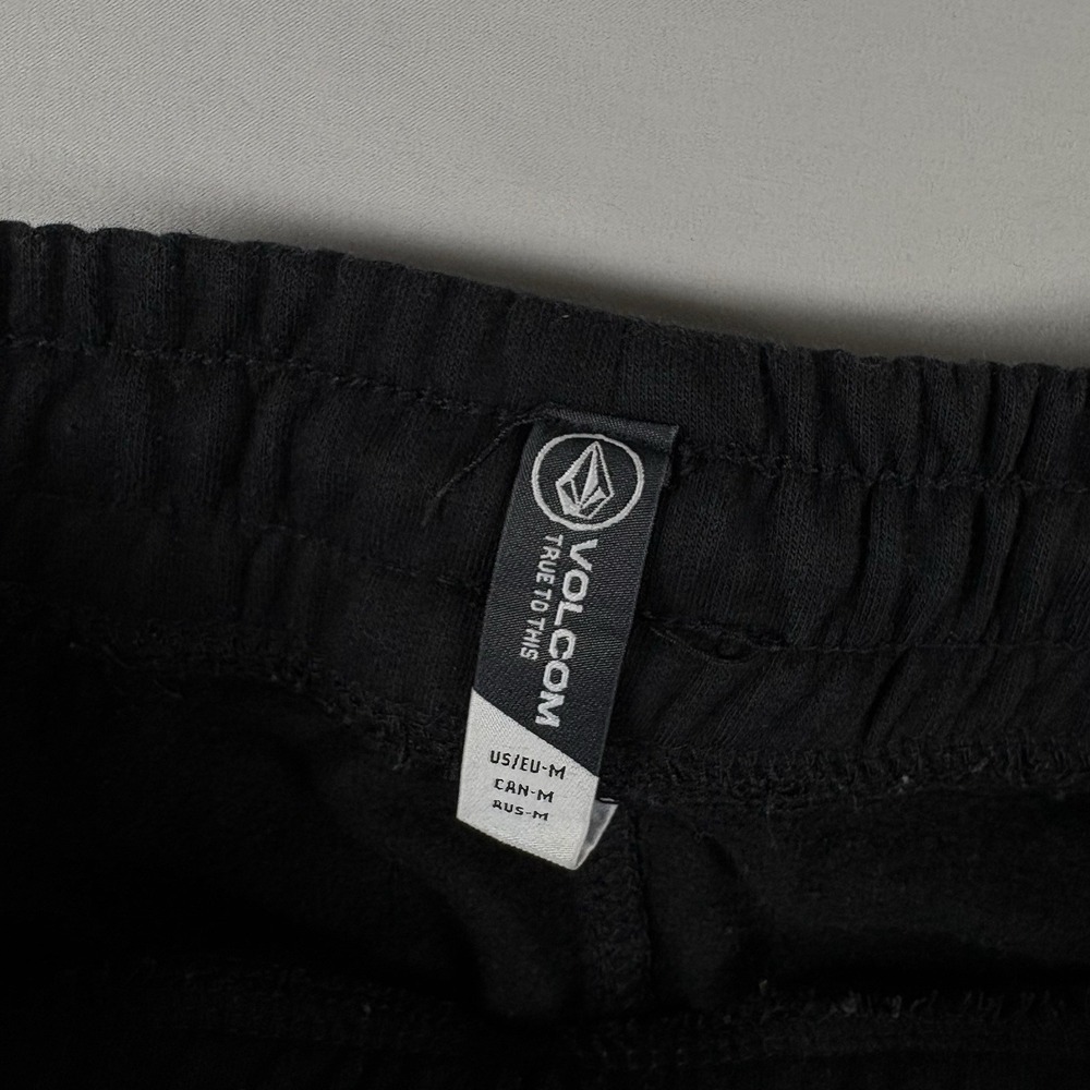 Volcom Stone Fleece Jogger Sweatpants Mens Medium Black Drawstring Graphic Logo - Picture 13 of 14